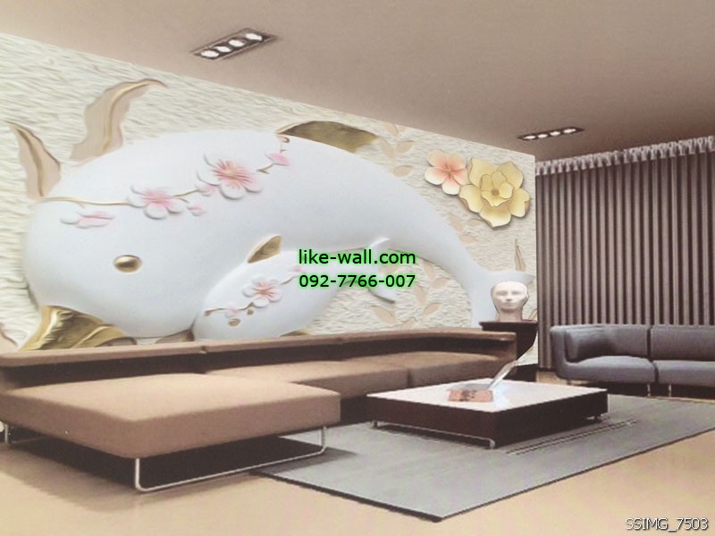 วอลเปเปอร์ติดผนังลาย Whale