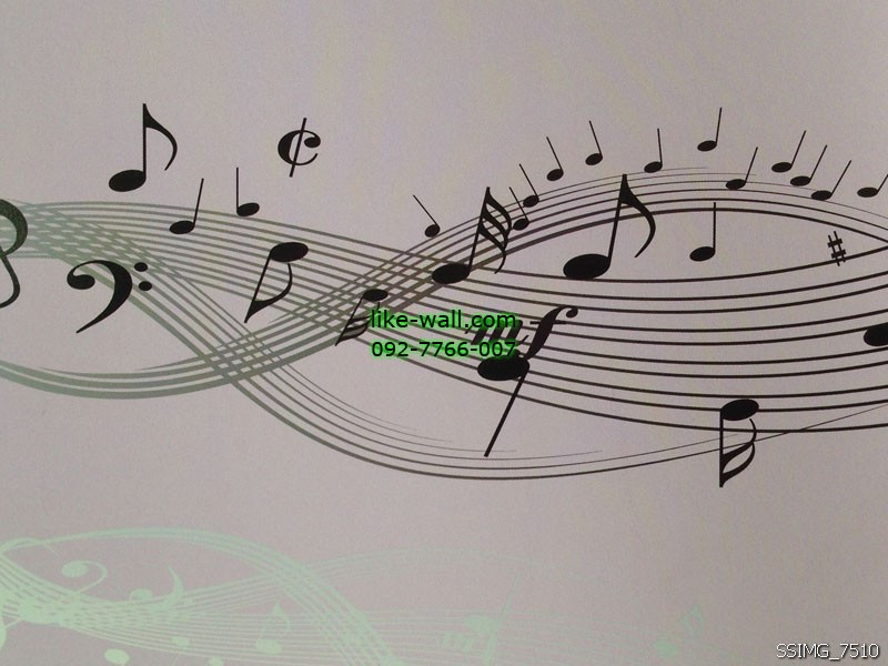 วอลเปเปอร์ติดผนังลาย Music notes