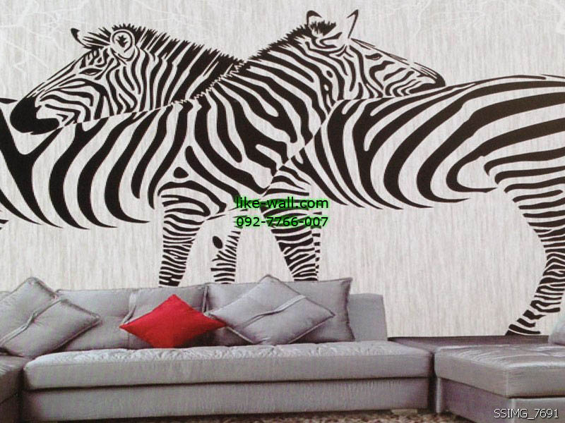 วอลเปเปอร์ติดผนังลาย ยีราฟ