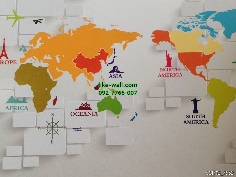 วอลเปเปอร์ติดผนังลาย map