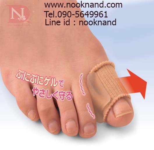 อุปกรณ์ซิลิโคนจัดระเบียบนิ้วโป้งเท้าเก(Hallux Valgus) ชนิดผ้าไม่ต้องเกาเจลเคลือบด้านใน