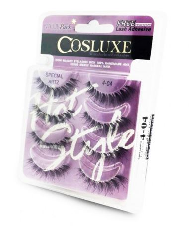 **พร้อมส่ง**Cosluxe Wanderlust Eyelashes Value Pack รุ่น Special Artz 4-04 ขนตาปลอมแพ็ครวม 4 คู่ ฟรีกาว ขนตาปลอมที่รังสรรและ design ขึ้นเป็นพิเศษ รูปแบบแปลกใหม่ และเหมาะกับรูปตาของ สาว Asian โดยเฉพาะ รับรองว่า สวยเด็ดไม่เหมือนใคร 