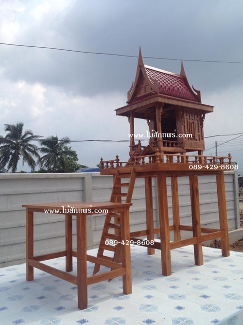 ศาลเจ้าที่ 6ขา-ทรงอยุธยาจั๋วเดียว**พร้อมแท่นไหว้