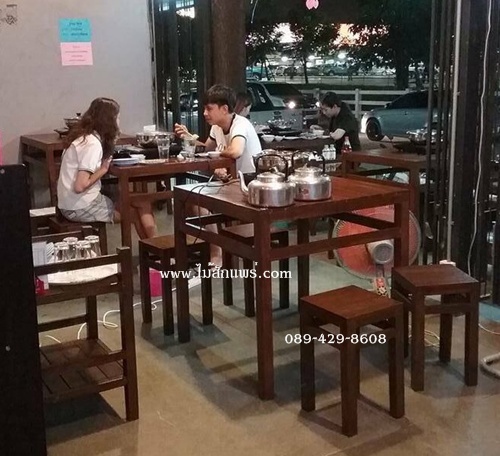 ส่งมอบชุดโต๊ะหมู่จุ่ม+ชั้นวาง ร้านกั๊ตจุง เมืองตาก 