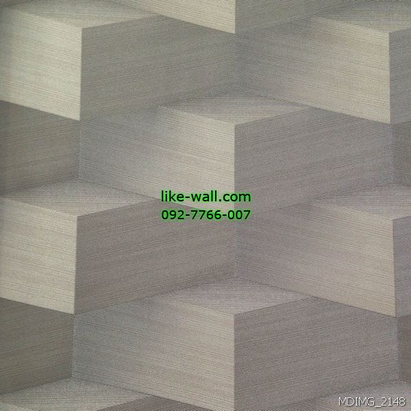 วอลเปเปอร์ติดผนังลายไม้ 3D สีเทา