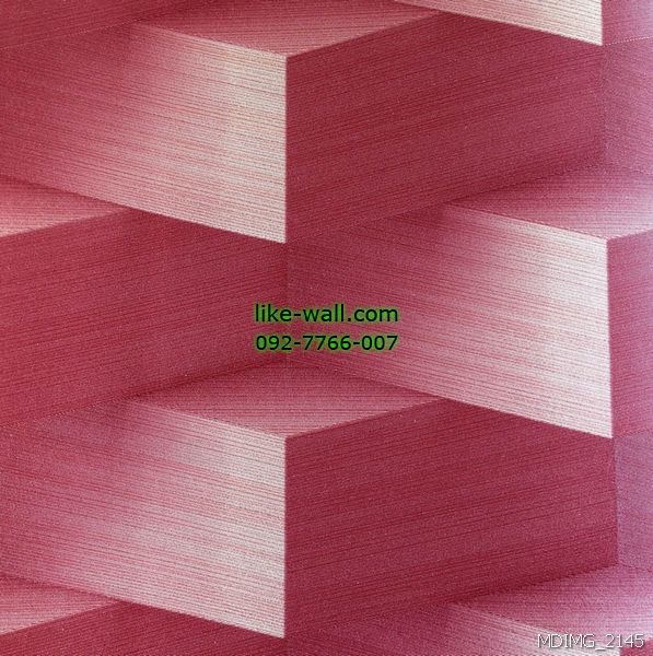 วอลเปเปอร์ติดผนังลายไม้ 3D สีชมพู