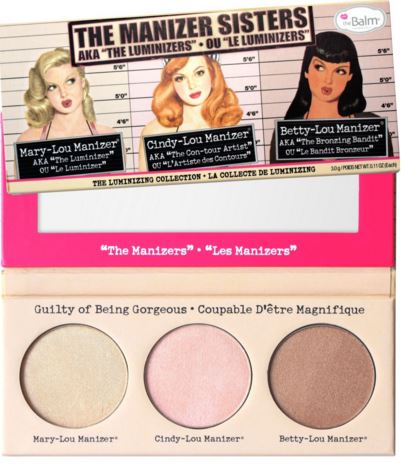 **พร้อมส่ง**The Balm The Manizer Sisters Palette สุดยอดเคล็ดลับเพื่อหน้าโดดเด่นเกินใครด้วยพาเลท Highlight 3 เฉดสีขายดีที่สุดของเดอะบาล์ม เพิ่มความโดดเด่น สร้างมิติให้ผิวหน้า กับโทนสีที่เข้าได้กับทุกสีผิว และทุกสภาพผิวแม้ผิวแพ้ง่าย