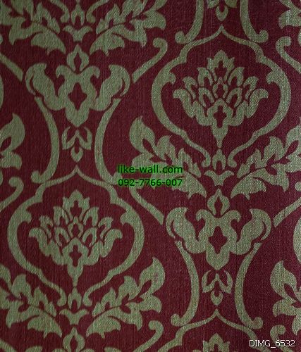 วอลเปเปอร์ติดผนังลายเรทโทร สีเหลือง พื้นหลังสีแดงเลือดหมุ