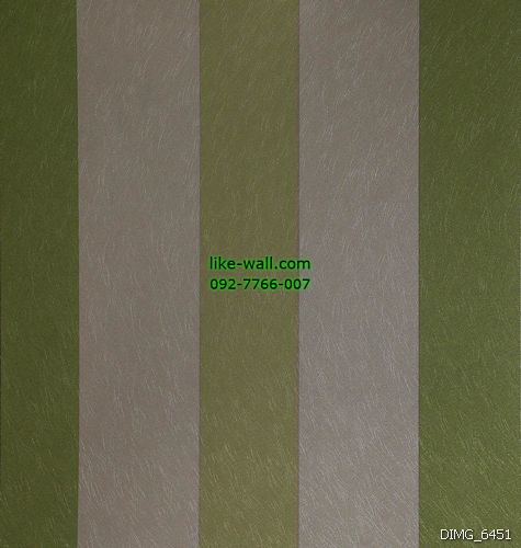 วอลเปเปอร์ติดผนังลายเส้นตรง สีเขียว-ขาว
