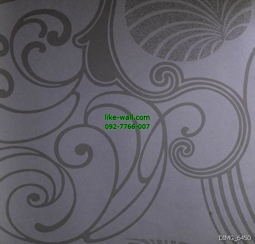 วอลเปเปอร์ติดผนัง ลายเส้นเรทโทร สีเทา พื้นหลังสีขาว