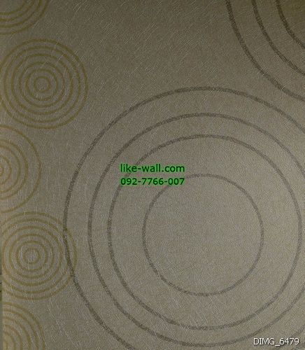 วอลเปเปอร์ติดผนัง ลายเส้นกลม สีเทา-น้ำตาล พื้นหลังสีน้ำตาล