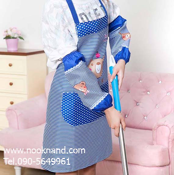 เซตเสื้อและปลอกมือกันเปื้อนอสำหรับทำความสะอาดครัวเรือน