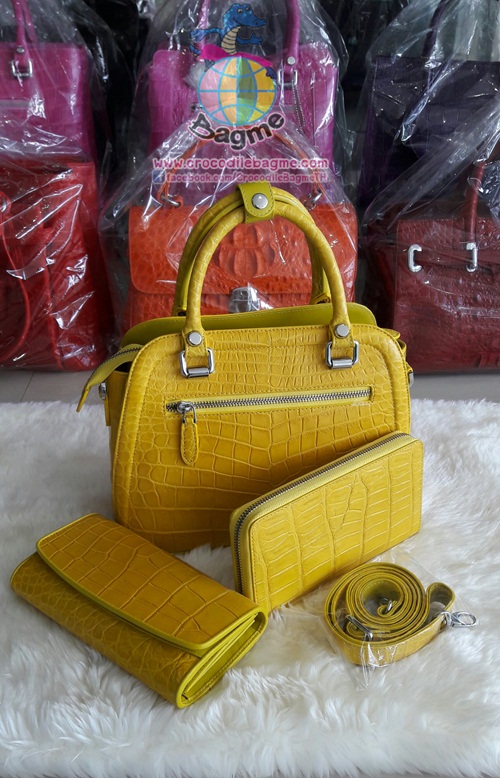 งานคู่ พร้อมส่ง กระเป๋าถือ สะพายหญิงBT8161 หนังท้อง