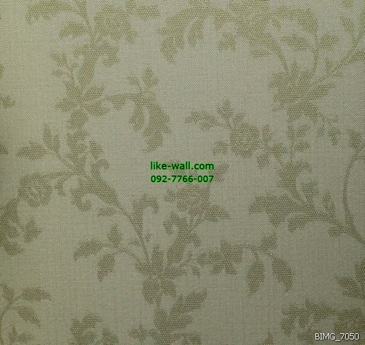 วอลเปเปอร์ติดผนัง ลายใบไม้ สีเหลือง