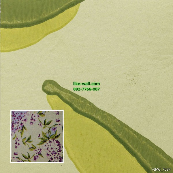 วอลเปเปอร์ติดผนังภายใน ลายดอกกล้วยไม้ สีครีม