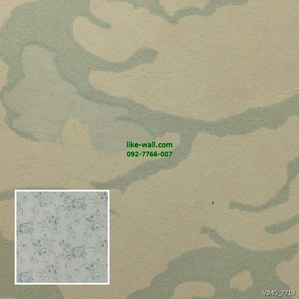 วอลเปเปอร์ติดผนังภายใน ลายดอกไม้ สีฟ้า