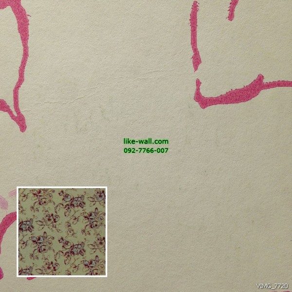 วอลเปเปอร์ติดผนังภายใน ลายดอกไม้ สีชมพู