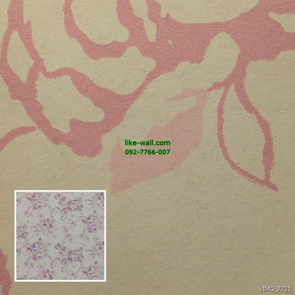 วอลเปเปอร์ติดผนังภายใน ลายดอกไม้ สีชมพูอ่อน