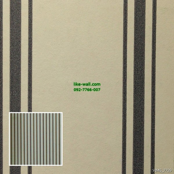 วอลเปเปอร์ติดผนัง ลายทางเส้นตรง สีดำ