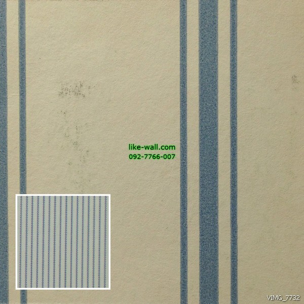 วอลเปเปอร์ติดผนัง ลายทางเส้นตรง สีฟ้า