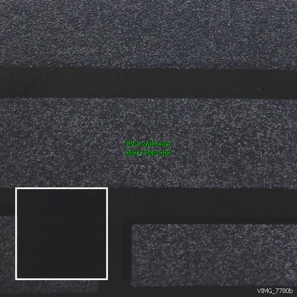 วอลเปเปอร์ติดผนัง ลายทางแนวนอน สีดำ