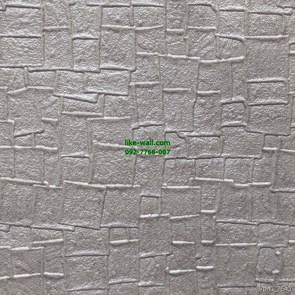 วอลเปเปอร์ติดผนัง ลายพื้น สีเงิน