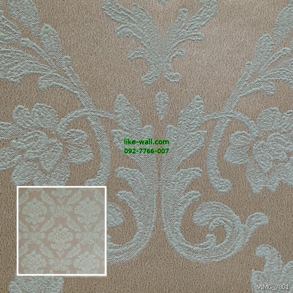 วอลเปเปอร์ติดผนัง ลายหลุยส์ สีม่วง