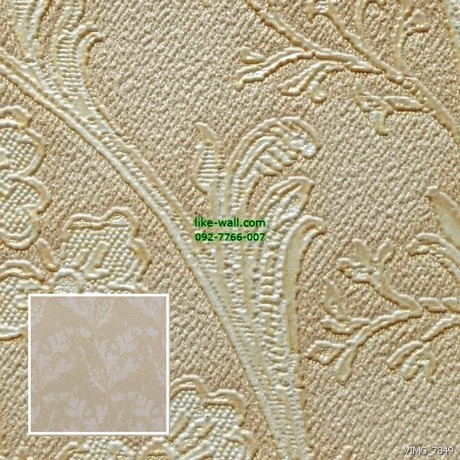 วอลเปเปอร์ติดผนัง ลายหลุยส์ สีครีม