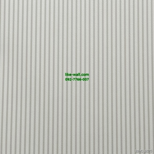 วอลเปเปอร์ติดผนัง ภายในห้อง ลายทางตรงเส้นเล็ก สีเทา-ขาว