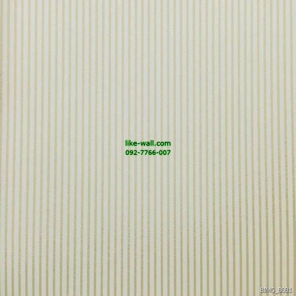 วอลเปเปอร์ติดผนัง ภายในห้อง ลายทางตรงเส้นเล็ก สีครีม-ขาว