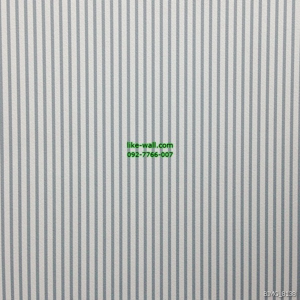 วอลเปเปอร์ติดผนัง ภายในห้อง ลายทางตรงเส้นเล็ก สีฟ้า-ขาว