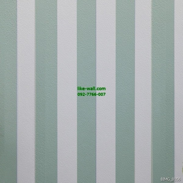 วอลเปเปอร์ติดผนัง ภายในห้อง ลายทางตรงเส้นหนา สีฟ้า-ขาว