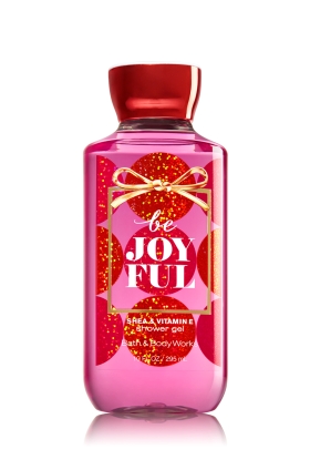 Bath & Body Works Be Joyful Shea & Vitamin E Shower Gel 295ml. เจลอาบน้ำกลิ่นหอมติดกายนานตลอดวัน กลิ่นหอมโดดเด่นโทนกลิ่นผลไม้หอมหวานสดชื่น เจือกลิ่นดอกมะลิอ่อนๆปลายๆกลิ่น หอมสดชื่นปลุกอารมณ์ยามเช้าคะ