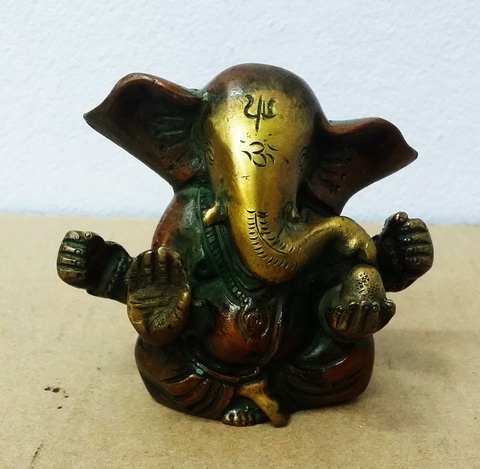 PI069 พระพิฆเนศวร เนื้อทองเหลือง Brass Ganesh 