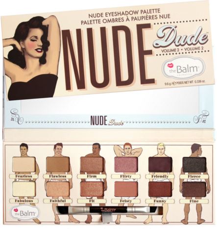 The Balm Nude Dude Eyeshadow Palette Volume 2 พาเลทอายเชโดว์ที่รวมสีนู๊ดใช้งานง่าย 12 สี สีโทนนู้ดที่สามารถใช้ได้ทุกวัน ทั้งกลางวันและกลางคืนเพราะมีทั้งเนื้อแมตและเนื้อชิมเมอร์ พกตัวนี้ตัวเดียวรับรองสวยได้ในทุกสถานการณ์ เม็ดสีชัด ติดทนนาน สีสว