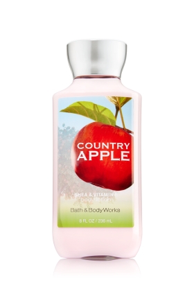 Bath & Body Works Country Apple Shea & Vitamin E Body Lotion 236 ml. โลชั่นบำรุงผิวสุดพิเศษ กลิ่นนี้จะหอมแอปเปิ้ลผสมกลิ่นโยเกิร์ต กลิ่นคล้ายซูกัสเม็ดสีเขียว หอมหวานซ่อนเปรี้ยว น่ารักซนๆ และให้ความรู้สึกสดชื่นมากค่ะเป็นกลิ่นยอดนิยมของสา