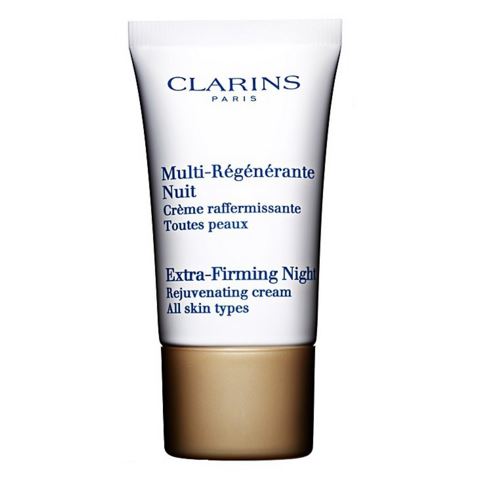 CLARINS Extra-Firming Night Rejuvenating Cream ขนาดทดลอง 15ml. ฟื้นบำรุงผิวในยามค่ำคืนขณะที่คุณหลับ ด้วยเนื้อครีมเข้มข้นแต่อ่อนนุ่มเบาสบาย เสริมประสิทธิภาพให้ผิวดูอ่อนเยาว์ กระชับ พร้อมลดเลือนริ้วรอยก่อนวัย