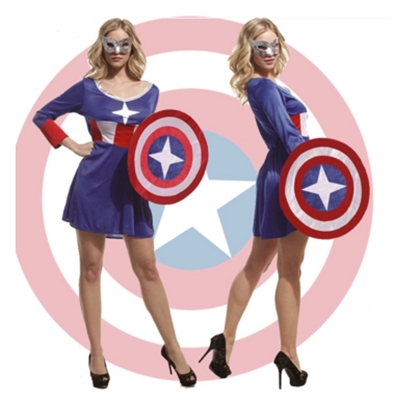 ++พร้อมส่ง++ชุดกัปตันอเมริกาหญิง Captain America Woman 