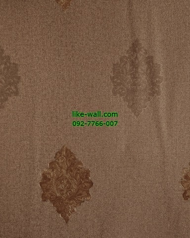 วอลเปเปอร์ติดผนัง ลายหลุยส์ขนาดเล็ก สีน้ำตาล