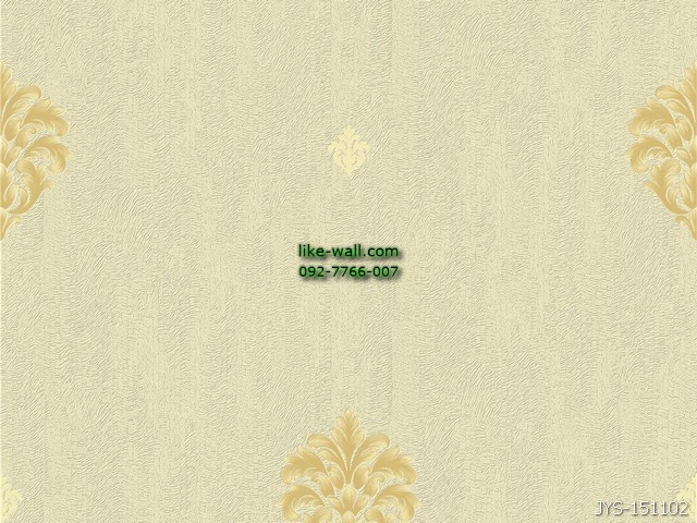 วอลเปเปอร์ติดผนัง ลายหลุยส์ สีเหลืองครีม