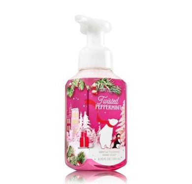 **พร้อมส่ง**Bath & Body Works Twisted Peppermint Gentle Foaming Hand Soap 259 ml. โฟมล้างมือเนื้อโฟมนุ่ม อ่อนโยนต่อผิวบำรุงผิวให้ผิวนุ่มชุ่มชื่นไม่แห้งตึงหลังการใช้ กลิ่นหอมเปปเปอร์มิ้นท์ หอมสดชื่นโล่งจมูกคะ ผสมกับกลิ่นวนิลลา ให้กลิ่นที่หอมสดชื่นไม่ฉุน