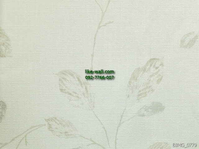 วอลเปเปอร์ติดผนัง ลายใบไม้ สไตล์โมเดิร์น สีเทา พื้นหลังสีขาว