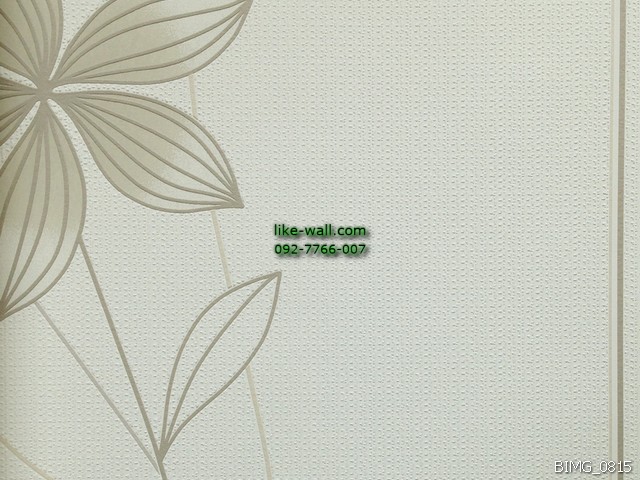  วอลเปเปอร์ติดผนัง ลายดอกไม้ สไตล์เรียบ สีน้ำตาล พื้นหลังสีขาว