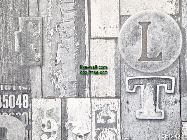 วอลเปเปอร์ติดผนัง ลายไม้เก่า สไตล์เท่ๆ สีเทา