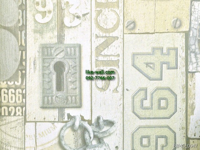 วอลเปเปอร์ติดผนัง ลายไม้เก่า สไตล์เท่ๆ สีครีม