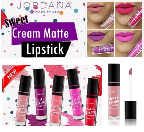 *พร้อมส่ง*Jordana Sweet Cream Matte Liquid Lip Color ลิปครีมเนื้อแมทหรือลิปจิ้มจุ่มคุณสมบัติคือเป็นแมตที่แห้งและเรียบติดไปกับริมฝีปากเลย เกลี่ยง่าย กันน้ำ ให้สีสันชัดเจน ติดทน ขนาดจูบยังไม่หลุด!!! มีส่วนผสมของ vitamin A & C เพิ่มความชุ่มชื้นให้กับริมฝ