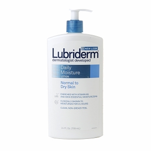 Lubriderm Daily Moisture Moisturizing Lotion for Normal to Dry Skin 709 ml. โลชั่นทาผิวจาก USA. อเมริกาเหมาะกับสาวๆที่ไม่อยากให้ขาแตก ผิวแห้งแตกเป็นขุ่ยๆ โลขั่นสำหรับผิวธรรมดาถึงแห้ง ไม่มีกลิ่นน้ำหอมเจือปนเหมาะกับคนที่เป็นโรคภูมิแพ้กลิ่น กลิ่น