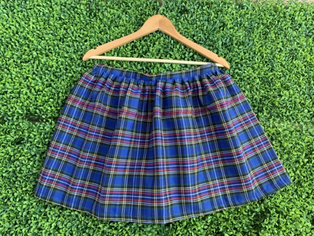B++คลิกที่นี่เลือกไซต์/ราคา++กระโปรงลายสก๊อตสีน้ำเงิน XL/XXL/XXXL