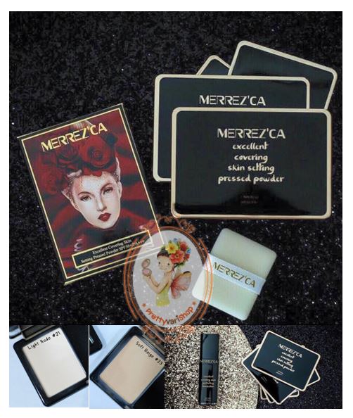 ** พร้อมส่ง**Merrezca Excellent Covering Skin Setting Pressed Powder แป้งพัฟปกปิดแบบกันน้ำกันเหงื่อ ควบคุมความมัน ไม่เป็นคราบ และไม่หมองคล้ำระหว่างวัน มีส่วนผสมจากสารสกัดของสมุนไพร ไม่ทำให้เกิดการระคายเคืองรูขุมขน และไม่เป็นต้นเหตุของการเกิดสิว