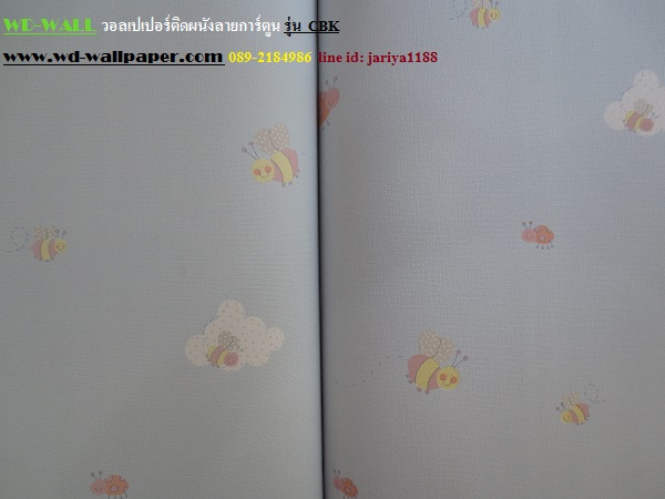 วอลเปเปอร์ติดผนังลายการ์ตูน ตกแต่งห้องเด็ก 